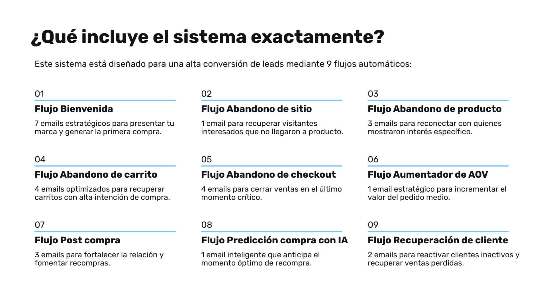 Listado de Flujos - 9 Flujos Automáticos